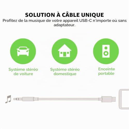 Câble Audio Belkin USB-C Vers Jack 3.5mm – 90 cm - vue 3