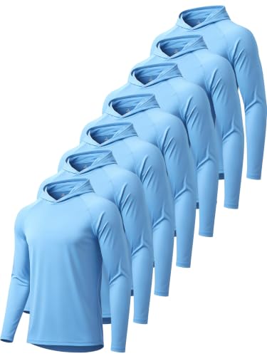Image of Hoodies for Men UPF 50+ Sun Protection Fishing Shirts Long Sleeve Lightweight Rash Guard Shirt UV SPF Sweatshirt