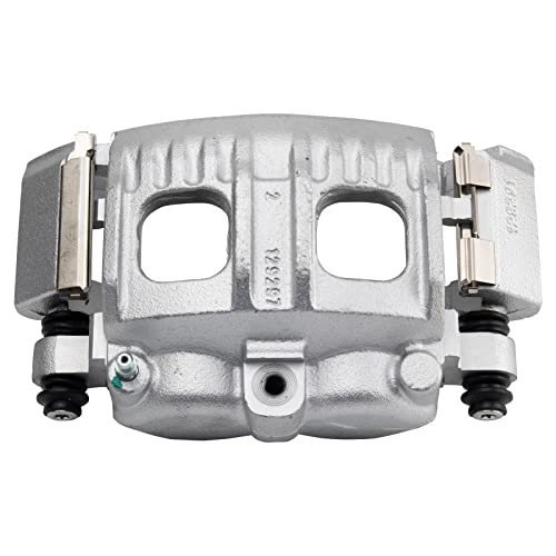 Image of TRQ Front Brake Caliper Set Zinc Coated Brackets Hardware Compatible with 1997-2002 Ford Expedition 1999-2004 F-150 1997-1999 F-250 1998-2002 Lincoln Navigator