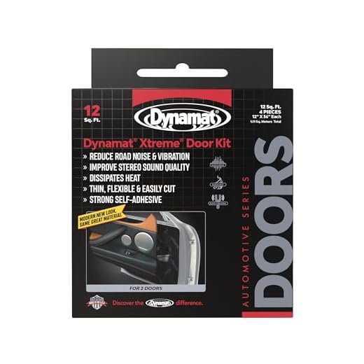 Dynamat 10435 12" x 36" x 0.067" Thick Self-Adhesive Sound Deadener with Xtreme Door Kit