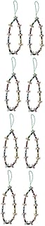 UKCOCO 8 Peças Enfeites De Telefone Celular Doce Iiphone Chaveiro Pulseira Pulseira De Charme De Telefone Móvel Alças De Pulso De Telefone Com Contas Coloridas Charme De Telefone