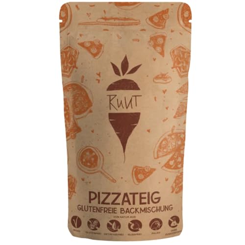 Mistura para pizza sem glúten Ruut sem aditivos, paleo, sem glúten, sem cereais, sem lactose | Base de pizza fina e crocante como na Itália (900 g)