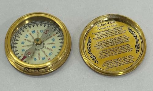 Brújula de bolsillo de latón vintage para camping y senderismo miniatura 6