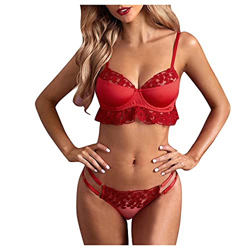 Nuisettes et deshabillés ajustés fini la lingerie inconfortable avec cet ensemble sexy rouge