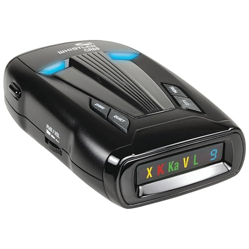 Whistler CR68 High Performance Laser Radar Detector: 360 Degree Protection and Tone Alerts, Black