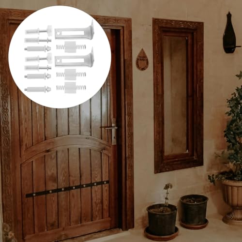 Kit de herrajes para puertas plegables ABOOFAN con bisagras pivotantes autorreclamables y pivotes superiores para puertas empotradas miniatura 4