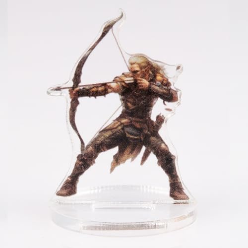 Set mit 16 Acryl-Miniaturen für DND, 2D-Figuren für Dungeons and Dragons, Starter-Set, D&D 5E, Kunststoff-Rollenspiel-Miniaturen, Zubehör für Rollenspiele wie Pathfinder, Geschenke für DM-Spieler