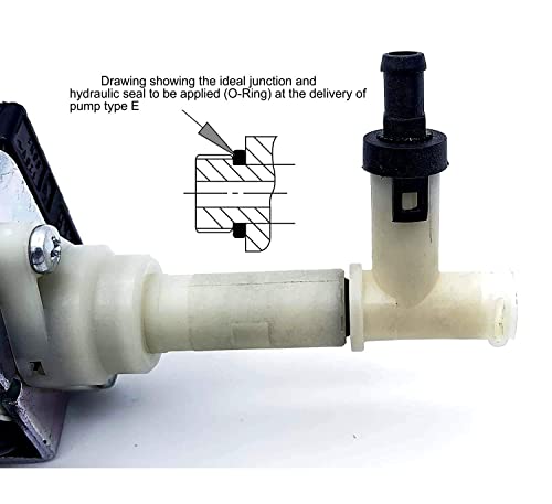 Macmaxe Ulka Model E Type Efp5 - Replacement Pump Compatible With Breville Espresso Machine - Solenoid Vibratory Water Pump With 2 O-Ring Seals - 15 Bar Max Pressure, 2/1 Min. On/Off, 120V, 60Hz, 52W #TOP2