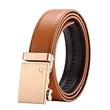 ailishabroy Fashion Mens Belts Leather Ratchet With Automatic Buckle and With a Gift Box