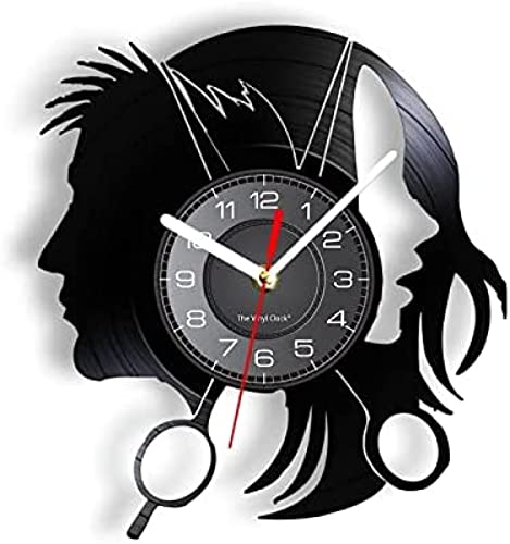 12 Inch Vinyl Record Wall Clock Hair Beauty Salon Shop