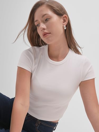 Image of Tokyo Talkies Women Pure Cotton Tops for Woman|Regular Fit Slim fit Crop Tops for Women Western|Top Tshirt for Women Stylish Western|Suitable for Casual and Workwear