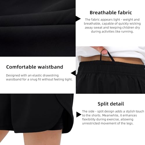 MEILONGER Girls Swim Shorts 2 in 1 Bathing Suits Kids Quick Dry Boardshort Bottoms Swimming Swimwear with Compression Liner4