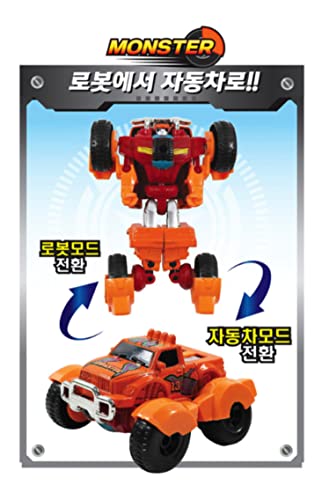 Youngtoy Tobot V Mini Monster / A Type / 1Ea / Trasformer Robot From Car Toy / Korean Animation Robot Character / Age Recommended: 48+ Month #TOP1