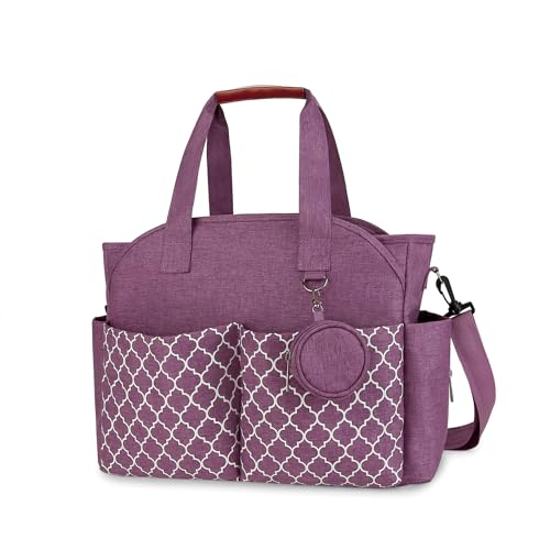 Image of Lmbabter Diaper Bag Tote with Changing Station Upgrade Multi-Function Baby Bag with Adjustable Shoulder Strap