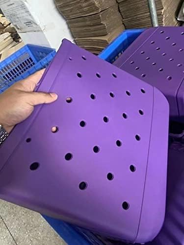 Rubber Beach Tote, Rubber Travel Bags EVA Waterproof Travel Totes Sandproof Handbag for Sports Gym Market Outdoor (purple, X-Large)3