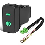Auto Dynasty - Front Dash Mount Fog Light Lamp Switch with Wiring Harness Compatible with Acura RSX Honda Civic Element Fit 2001-2011, Matte Black