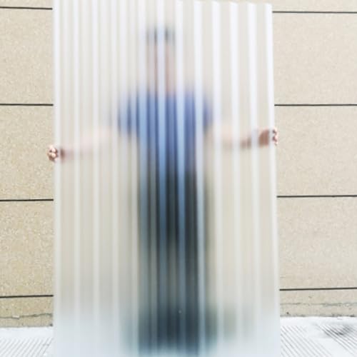 CVERTHAF Lastra per coperture Trasparente Spessa 2,5 mm, 5 Pezzi, lastra per coperture ondulata, Pannello Solare, Pannello Antipioggia Trasparente Anti-UV, più Facile da Tagliare e Piegare per Garage