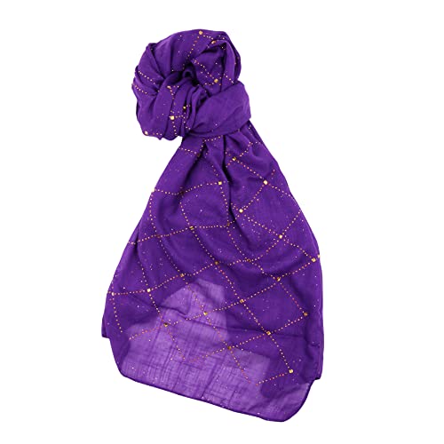 Jumisee Women Shiny Rhinestone Long Scarf Shawl Elegant Muslim Hijab Head Wrap Scarves For Ladies #TOP5