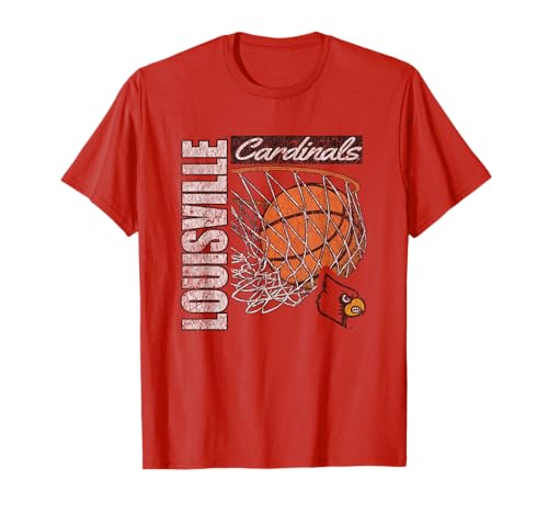 Louisville Cardinals Vintage Basketball 90's Red T-Shirt