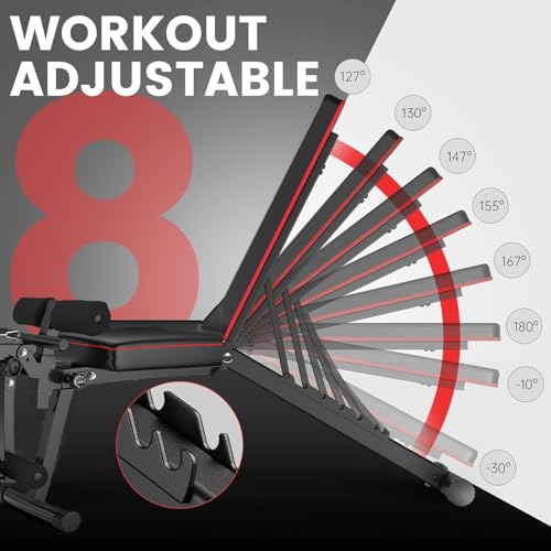 Multifunctional Adjustable Weighted Bench with Leg Extension and Preacher Pad, Abs/Back Hyper Roman Chair, Adjustable Abs Bench, Flat Incline, Hyperextension, Back Extension Machine - Image 4