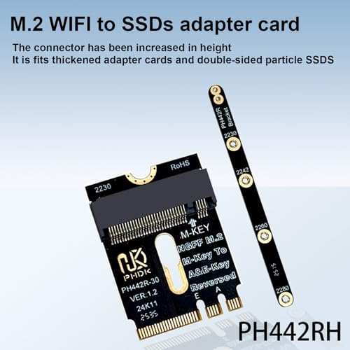 Tarjeta De Expansión para Disco Duro M.2 Key con ingeniería estructural Riser Inversa 4