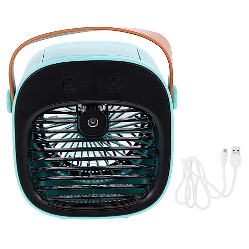 Ventilateur usb de bureau rechargeable silencieux bleu portable