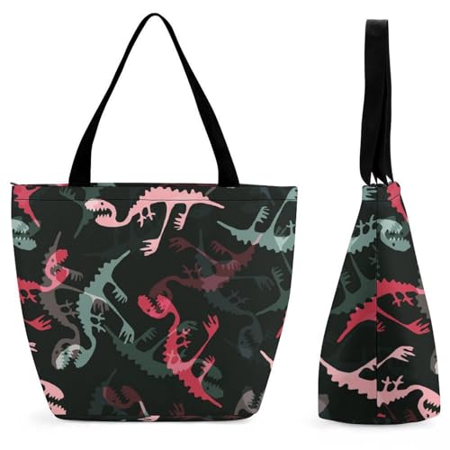 Sac à bandoulière squelette de dinosaure grand volume au design original