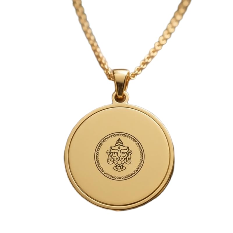 Collier visage gardien mythique en argent plaqué or pour sublimer vos tenues