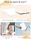 PERMUST Reisespiegel mit licht,Schminkspiegel mit Beleuchtung,Faltbarer Makeup Reisespiegel+10X Vergrößerung Spiegel,Touchscreen Dimmbarer mit 3 Lichtfarben Tischspiegel Kosmetikspiegel Standspiegel