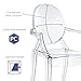 Modway Casper Modern Acrylic Stacking Kitchen and Dining Room Arm Chair in Clear - Fully Assembled