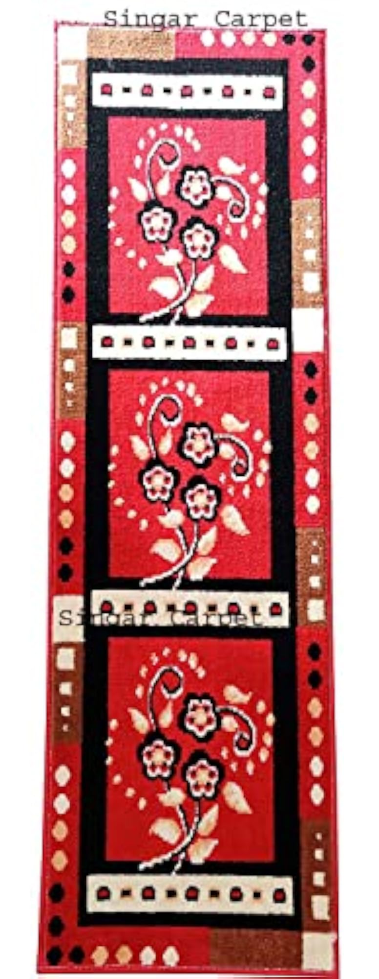 Solid Art Deco Rugs for Bedside Runner, Living Room & Kitchen