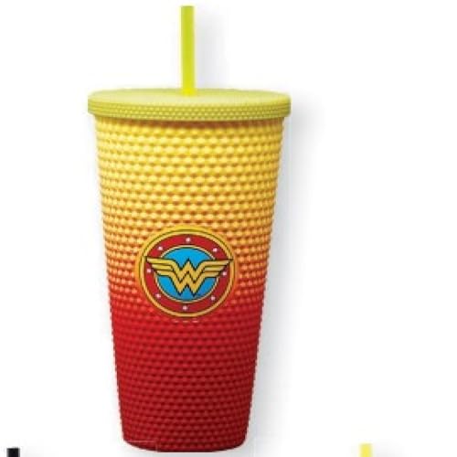 Image of Spoontiques Wonder Woman 32oz Acrylic Studded Travel Cup