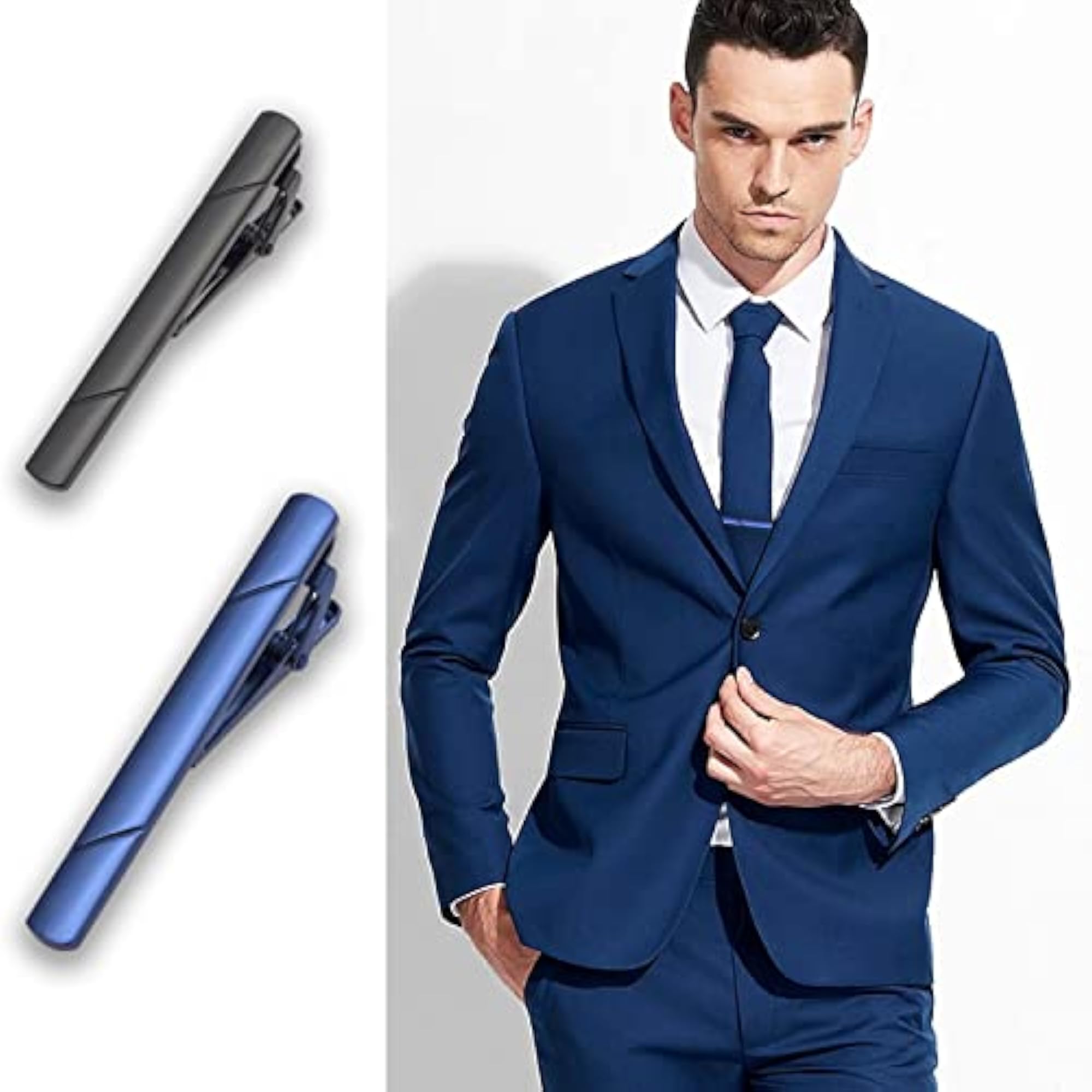 4pcs Tie Clips for Men, Tie Clip Tie Bar Set