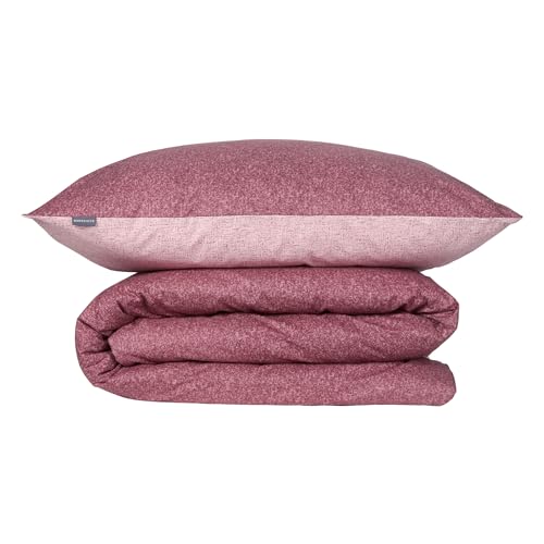 Schiesser Bettwäscheset Vinnie | 2-teilig | Zweifarbig | Renforcé | 100% Baumwolle | Oeko-Tex Zertifiziert | Reißverschluss | 135x200cm + 80x80cm | Rosa