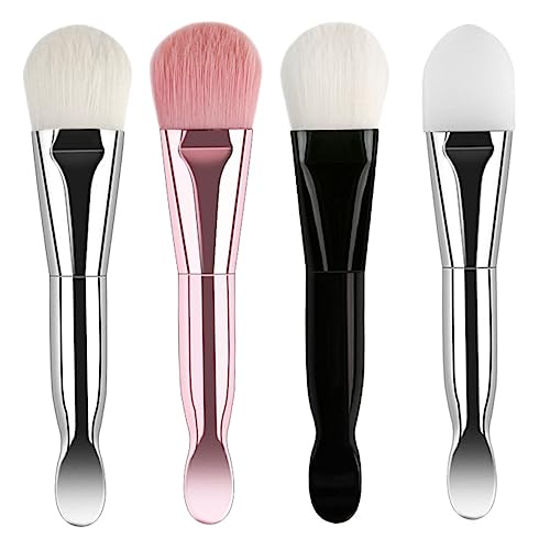 IWOWHERO 4 Brochas De Maquillaje Para Aplicador Para El Cuidado De La Piel Para Faciales Herramientas De Belleza Suministros De Maquillaje Brocha De Belleza