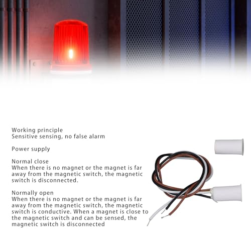 Dioche Montagem Embutida Sensor de Porta Com Fio Embutido Interruptor Magnético de Palheta 5 Conjunt