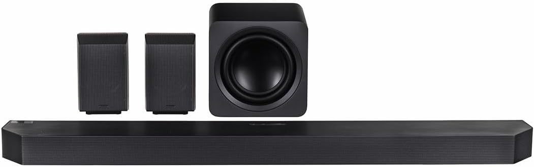 Samsung HW-Q990F Q-Series 11.1.4-Channel Soundbar for TV, Wireless 8" Dual Subwoofer, 4.0.2-Channel Rear Speakers, Wireless Dolby Atmos and DTS:X, SpaceFit...[Country... [Dutch version]