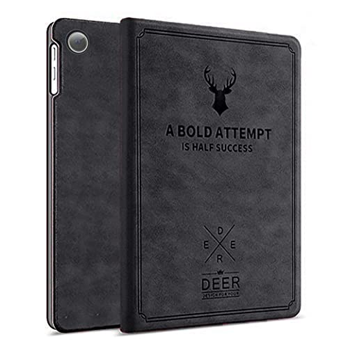 Image of Robustrion Deer Pattern Flip Stand Case Cover for Samsung Galaxy Tab A8 10.5 inch [SM-X200 /X205 /X207] 2022 - Black