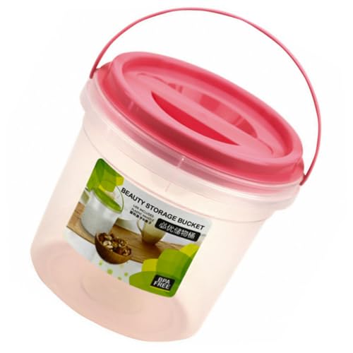 IWOWHERO 洗濯洗剤収納バケツ 大容量 密閉可能 プラスチック製 洗濯粉末 ランドリービーズ保存用 家用多目的収納容器 ランダ ランダムカラー