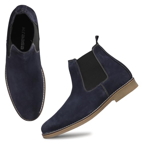 Image of Kraasa Men's Chelsea Boots for Men, Premium Vegan Leather, Fashion Ankle, Modern Casual, Smart Casual & Formal Footwear