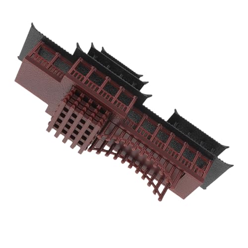 Alipis Statua Padiglione Miniatura con ad e Corridoi Lunghi Decorazione Giardino e Cinese Antica in Plastica Resistente Bonsai e Paesaggio Terrario