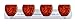 Besa Lighting 4WZ-412241-CR 4X60W A19 Bolla Wall Sconce with Garnet Glass, Chrome Finish