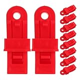 Cabilock 20 Stück Rote Winddichte Zeltklemmen aus Robustem Material Planenbefestigungen für Campingzelte und Sonnenschutzdächer Wasserbeständige Markisenclips für Outdoor und Reisen