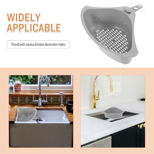 Image of balacoo Kitchen Sink Sponge Holder with Self-Draining Design Multipurpose Corner Rack for Dish Sponges and Washcloths Plastic Organizer 10.23X6.29X3.93In
