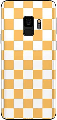 Skinit Decal Phone Skin Compatible with Samsung Galaxy S9 - Officially Licensed Skinit Originally Designed Yellow and White Checkerboard Design