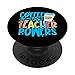 Coffee Gives Me Teacher Pouvoirs drôles pour professeur PopSockets PopGrip Interchangeable