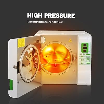 Full-Automatic Autoclave Steam Sterilizer B Class Pre-Vacuum High Temperature Pressure Digital Display Lab Equipment Benchtop Type 4.75Gal/6.07Gal (6.07Gal(23L))