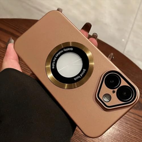 Coque de protection luxe iPhone 16 magnétique couleur or désert premium