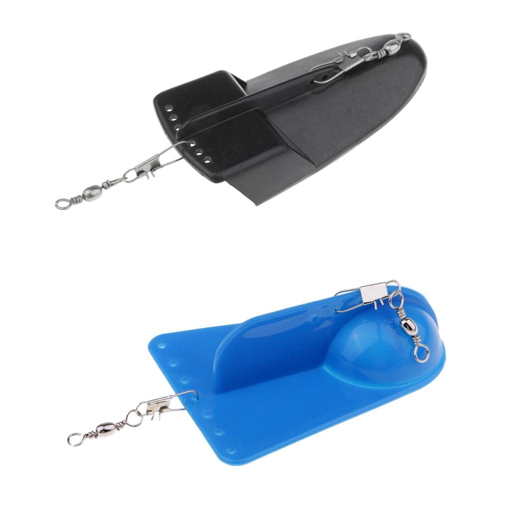 SAZ DEKOR 2pcs ABS PP Adjustable Weight Fishing Trolling Diving Board Black/Blue-image-41