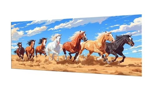 Diamond painting adulte prairie de chevaux kit complet 5D DIY 40x100cm